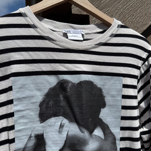 EUC Zara Robert Mapplethorpe Embrace 100% Cotton Striped Top Limited Edition - Picture 6 of 9